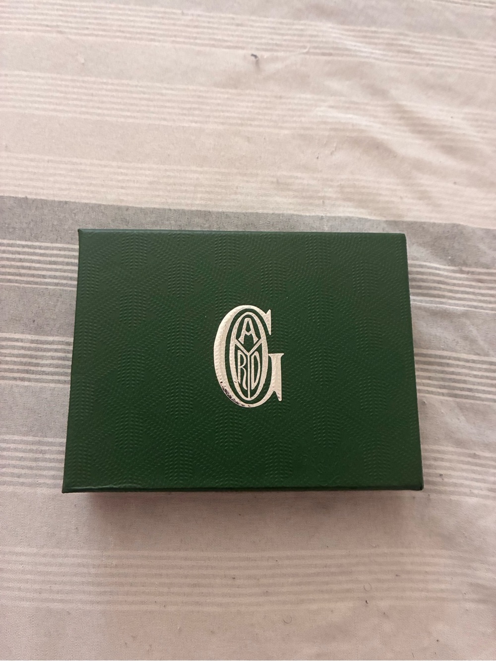 Goyard Dark Green Accessory Box with Silver Monogram